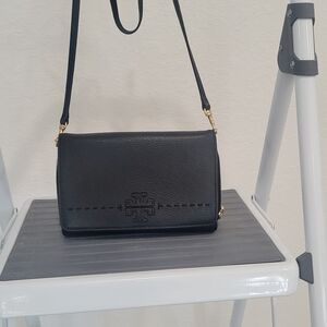 Black Leather Crossbody Bag